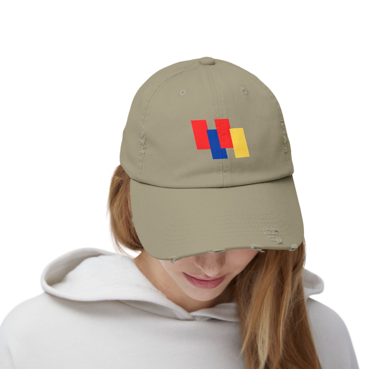 Trendy Unisex Color Block Distressed Cap - Your Go-To Summer Accessory for Casual Style