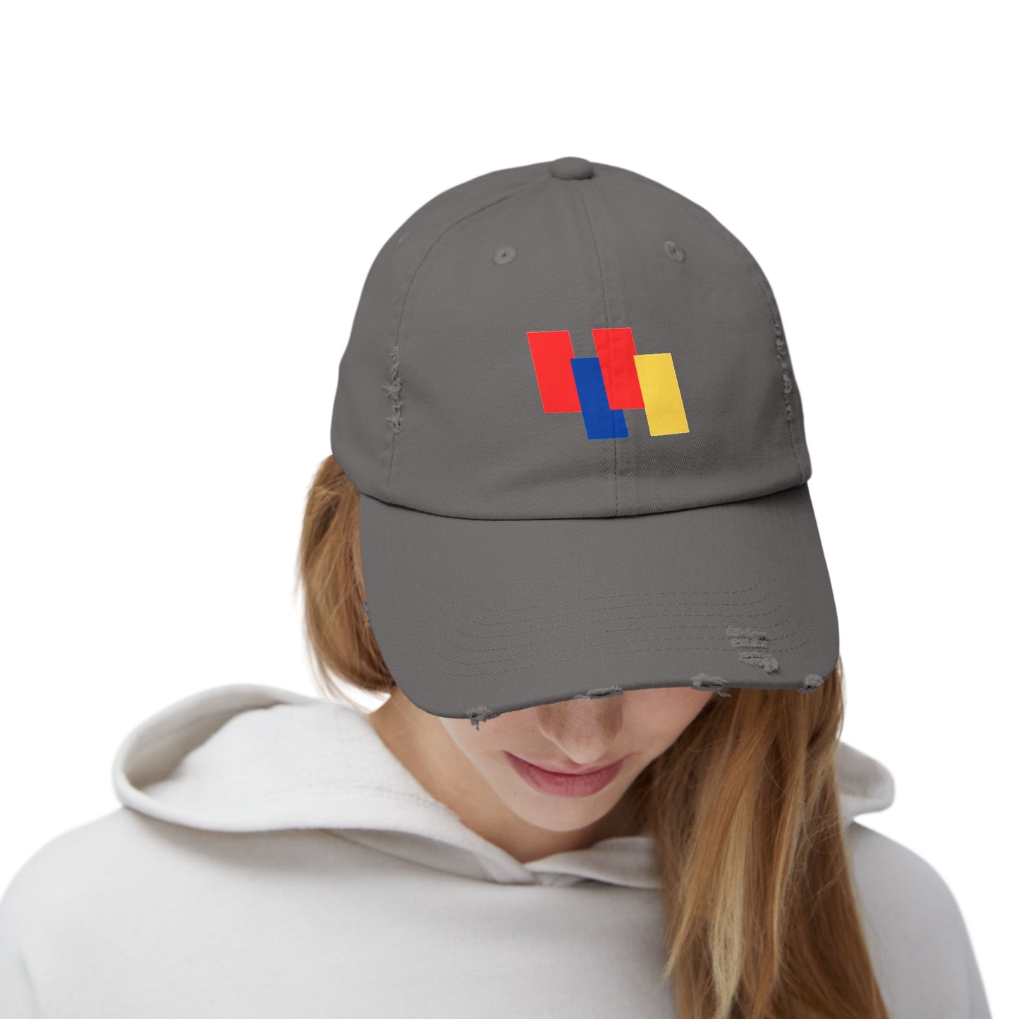 Trendy Unisex Color Block Distressed Cap - Your Go-To Summer Accessory for Casual Style