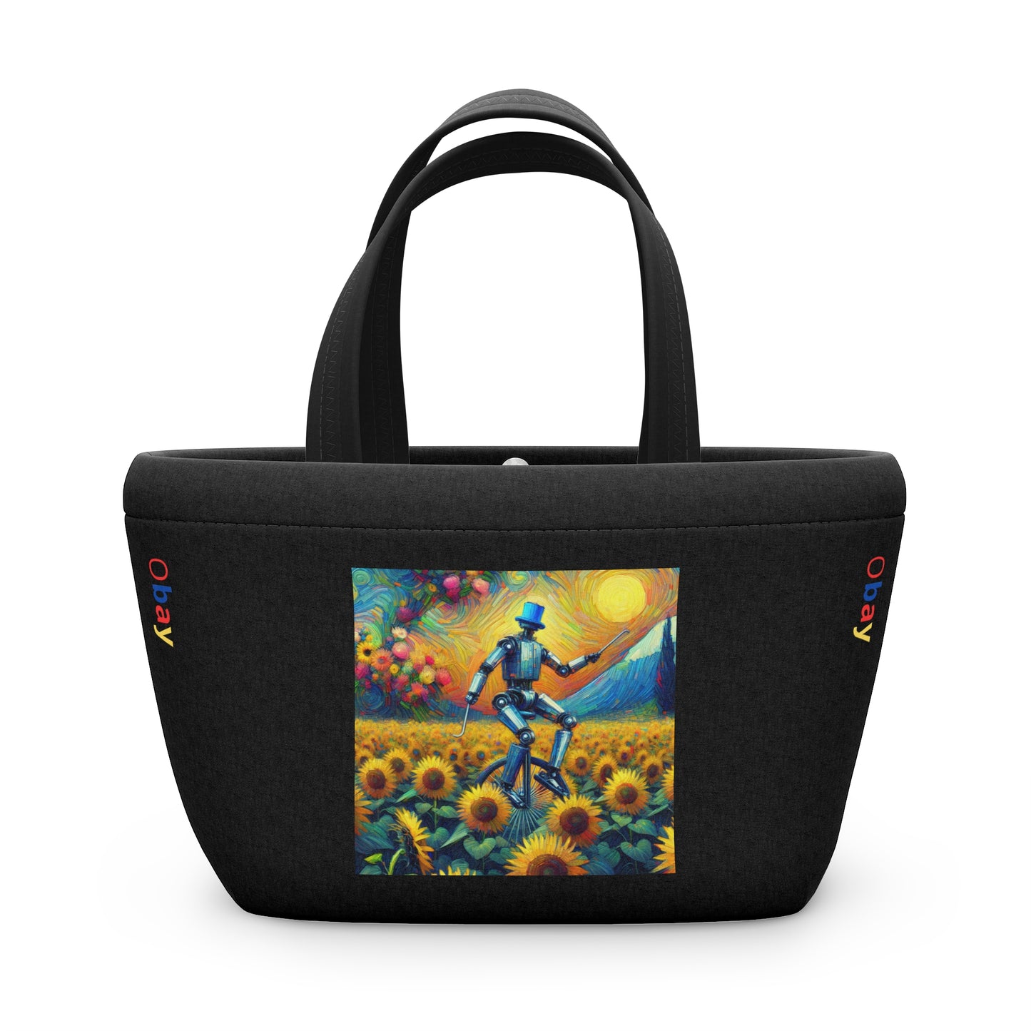 Sunflower Joy Lunch Bag - Eco-Friendly Insulated Tote for Work & Picnics, Fun Design for Kids