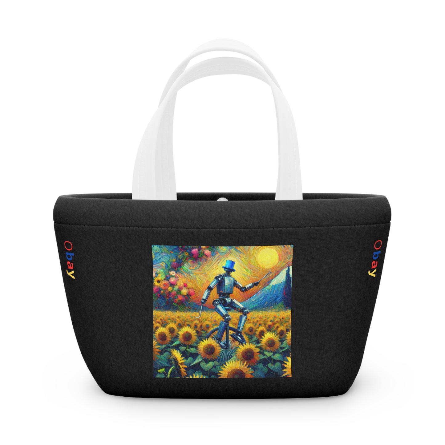 Sunflower Joy Lunch Bag - Eco-Friendly Insulated Tote for Work & Picnics, Fun Design for Kids