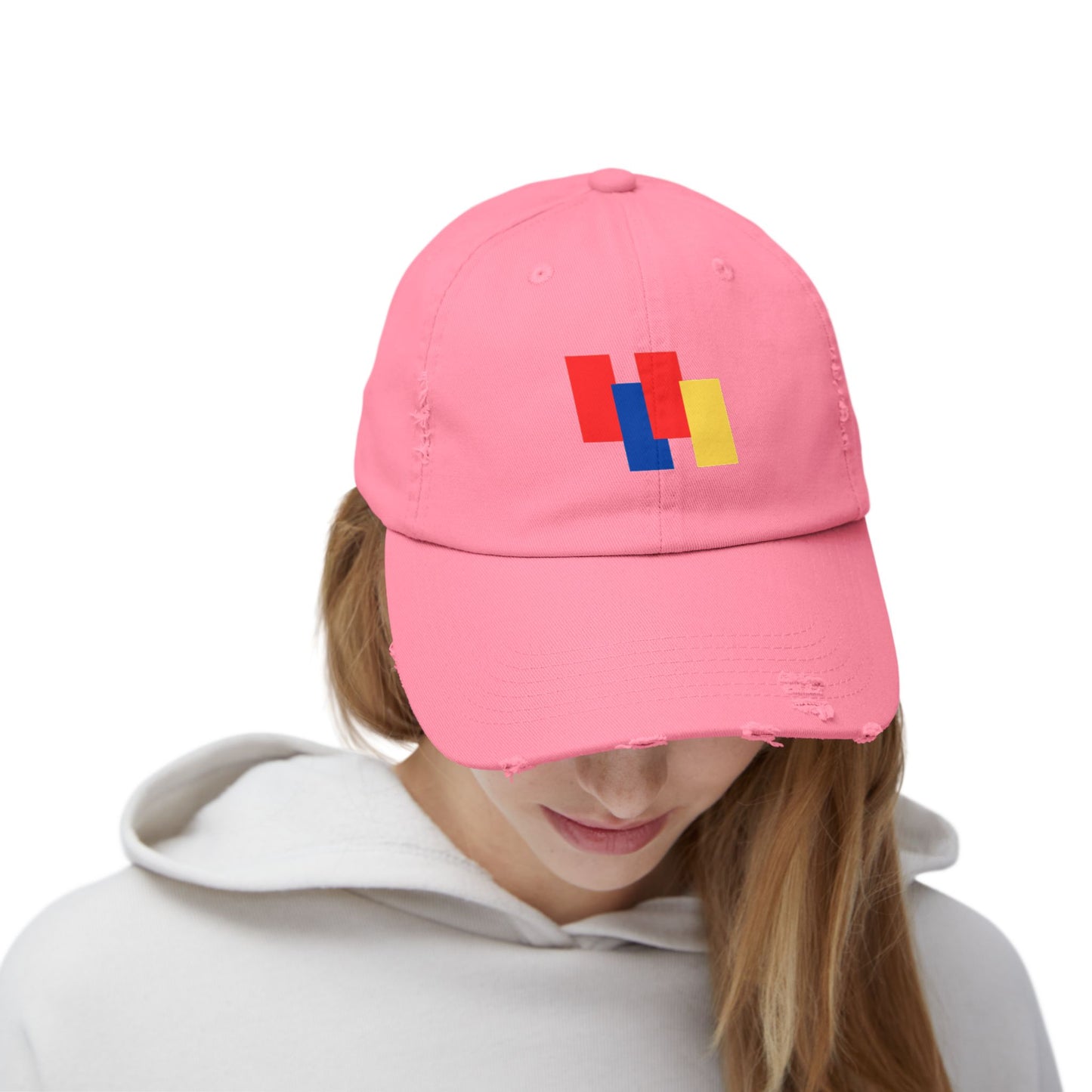 Trendy Unisex Color Block Distressed Cap - Your Go-To Summer Accessory for Casual Style