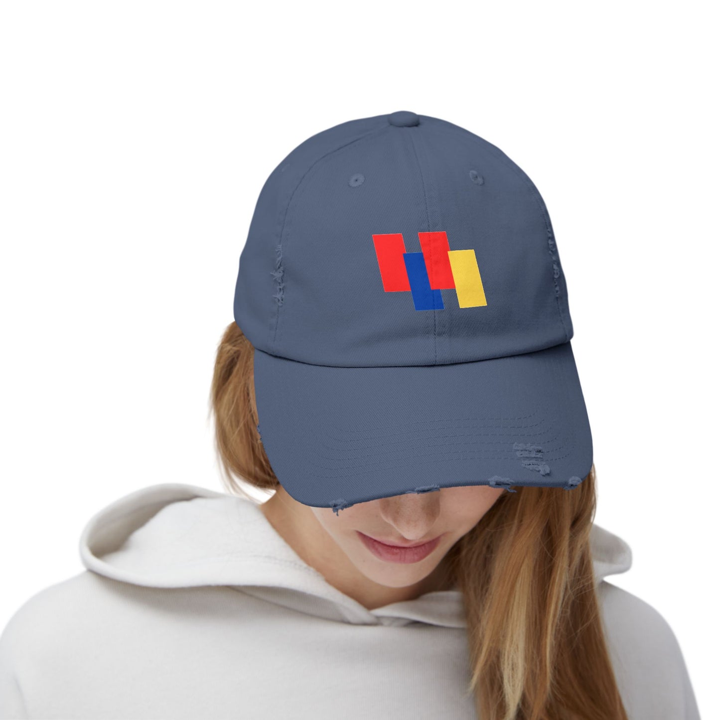 Trendy Unisex Color Block Distressed Cap - Your Go-To Summer Accessory for Casual Style