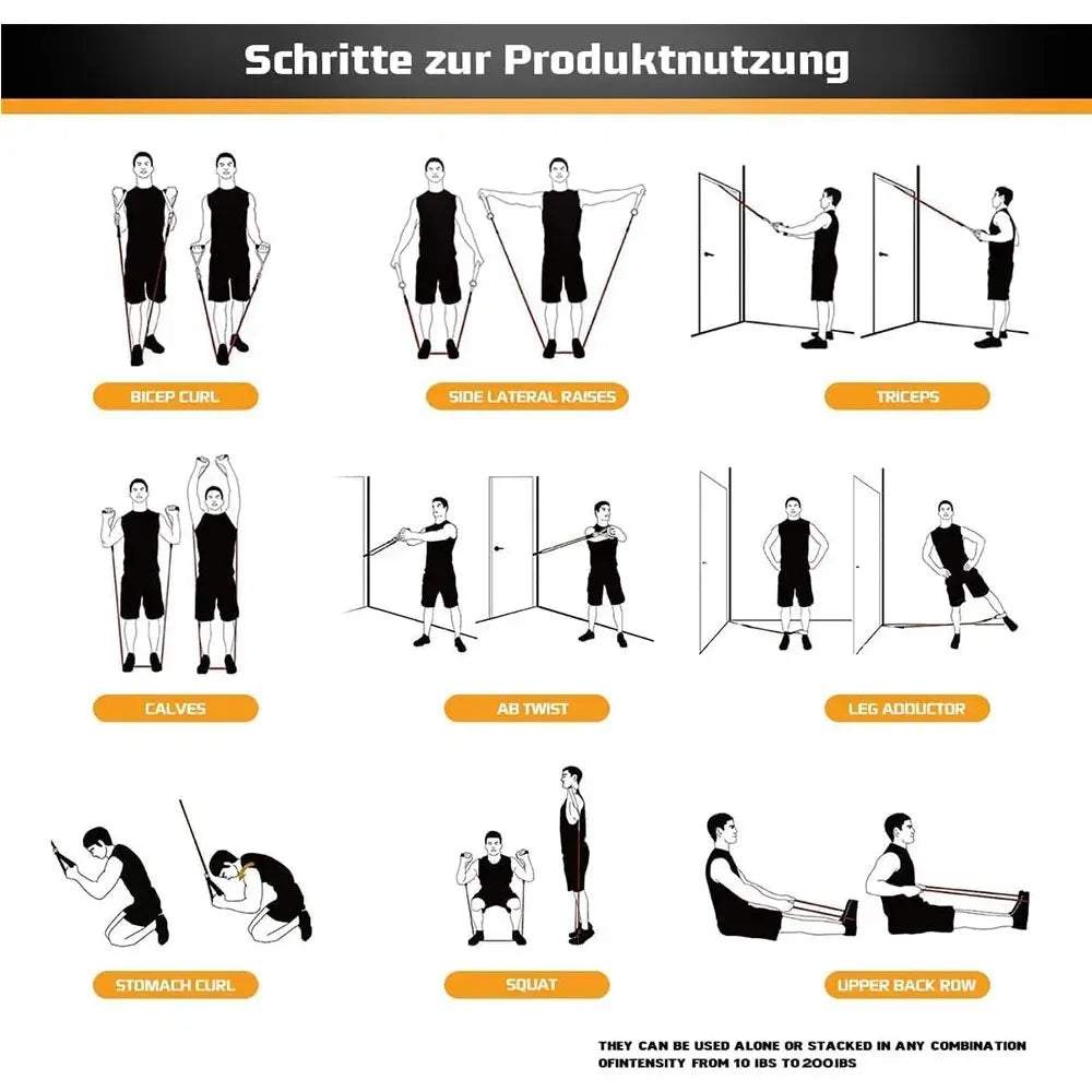 OB Resistance Tension Pull Rope Bands Set