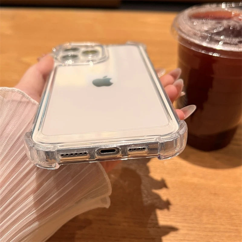 Luxury Bumper Case for iPhone 15/14/13/12/11 Pro Max - Shockproof & Transparent