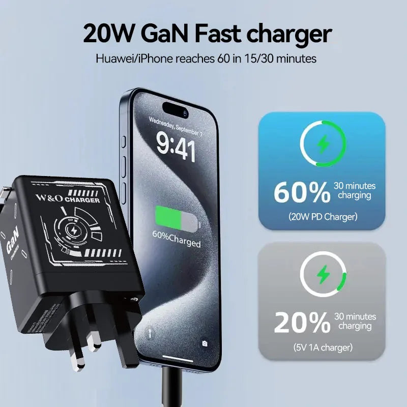 20W GaN Fast Charging Cable - USB-C to Lightning - Liquid Silicone Cable