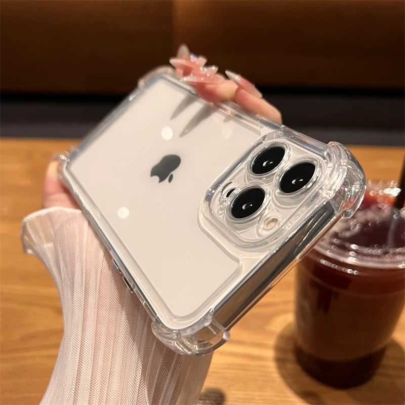 Luxury Bumper Case for iPhone 15/14/13/12/11 Pro Max - Shockproof & Transparent
