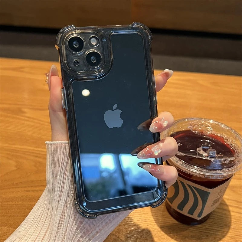 Luxury Bumper Case for iPhone 15/14/13/12/11 Pro Max - Shockproof & Transparent