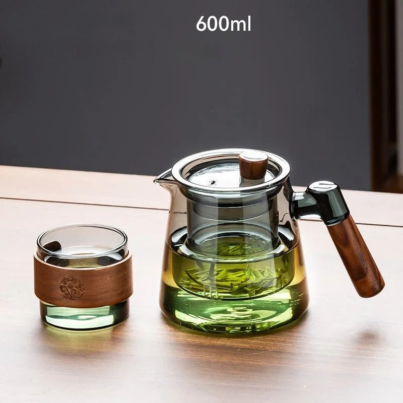 Glass Teapot Set | Stylish Design | Family Size - KitchenJoy