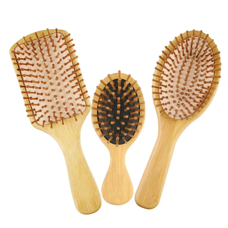 Bamboo Wooden Hair Brush | Scalp Massager for Hair Growth - BeautyBrush