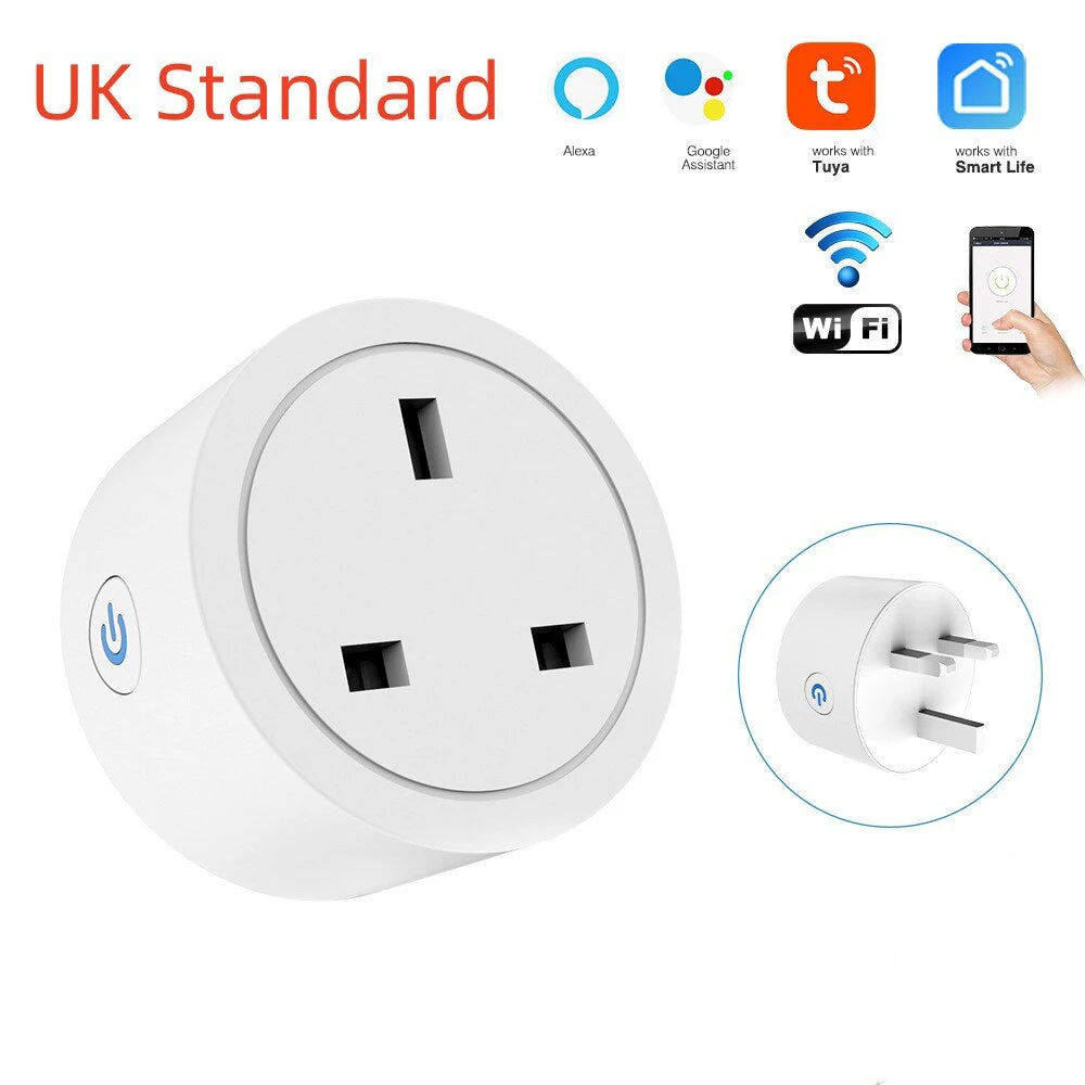 Smart WiFi Plug with Power Monitor - 20A UK Socket