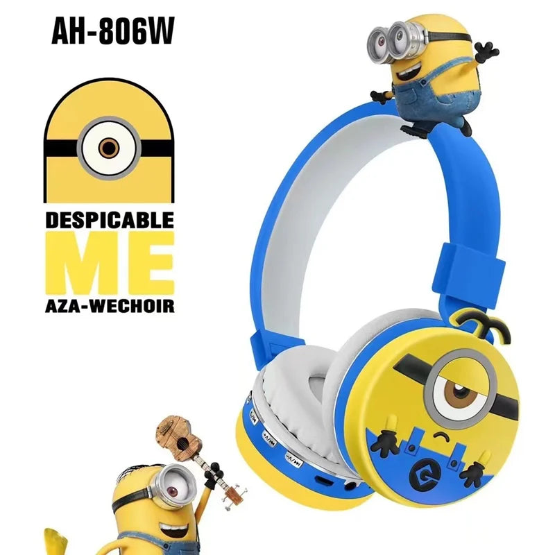 Minions Wireless Bluetooth Earphones - Premium Stereo Sound & Fun Cartoon Design