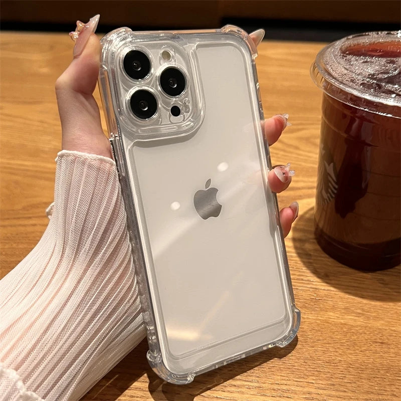 Luxury Bumper Case for iPhone 15/14/13/12/11 Pro Max - Shockproof & Transparent