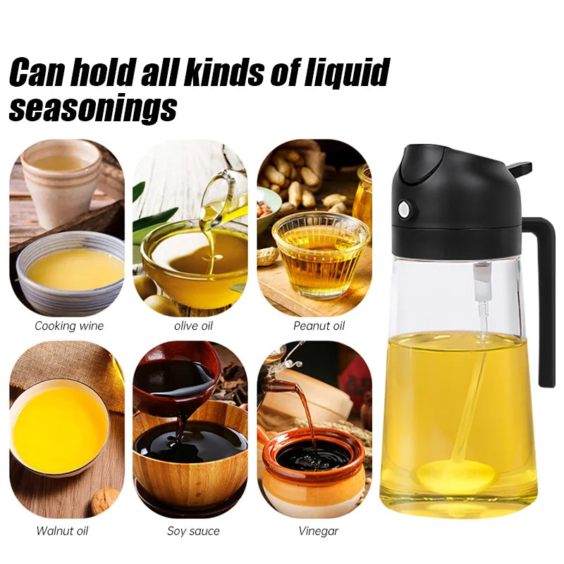 2in1 500ml Plastic Spray Oil Sprayer Bottle