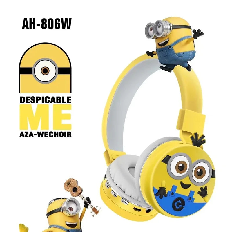 Minions Wireless Bluetooth Earphones - Premium Stereo Sound & Fun Cartoon Design