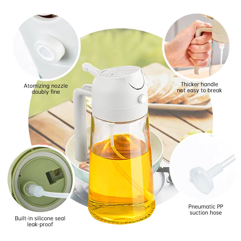 2in1 500ml Plastic Spray Oil Sprayer Bottle