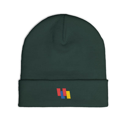 Cozy Knit Beanie - Vibrant Embroidery, Stylish Winter Hat for All, Perfect Outdoor Accessory