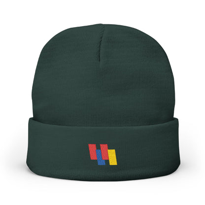 Cozy Knit Beanie - Vibrant Embroidery, Stylish Winter Hat for All, Perfect Outdoor Accessory