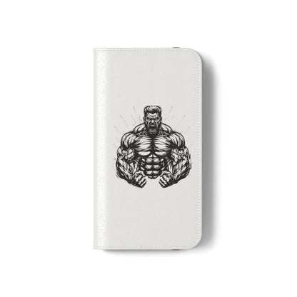 Champion's Motivational Flip Case | Inspirational Quote Phone Accessory for Fitness Enthusiasts