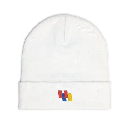 Cozy Knit Beanie - Vibrant Embroidery, Stylish Winter Hat for All, Perfect Outdoor Accessory