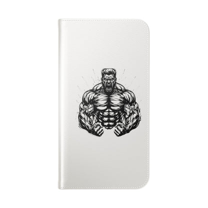Champion's Motivational Flip Case | Inspirational Quote Phone Accessory for Fitness Enthusiasts