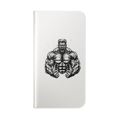 Champion's Motivational Flip Case | Inspirational Quote Phone Accessory for Fitness Enthusiasts