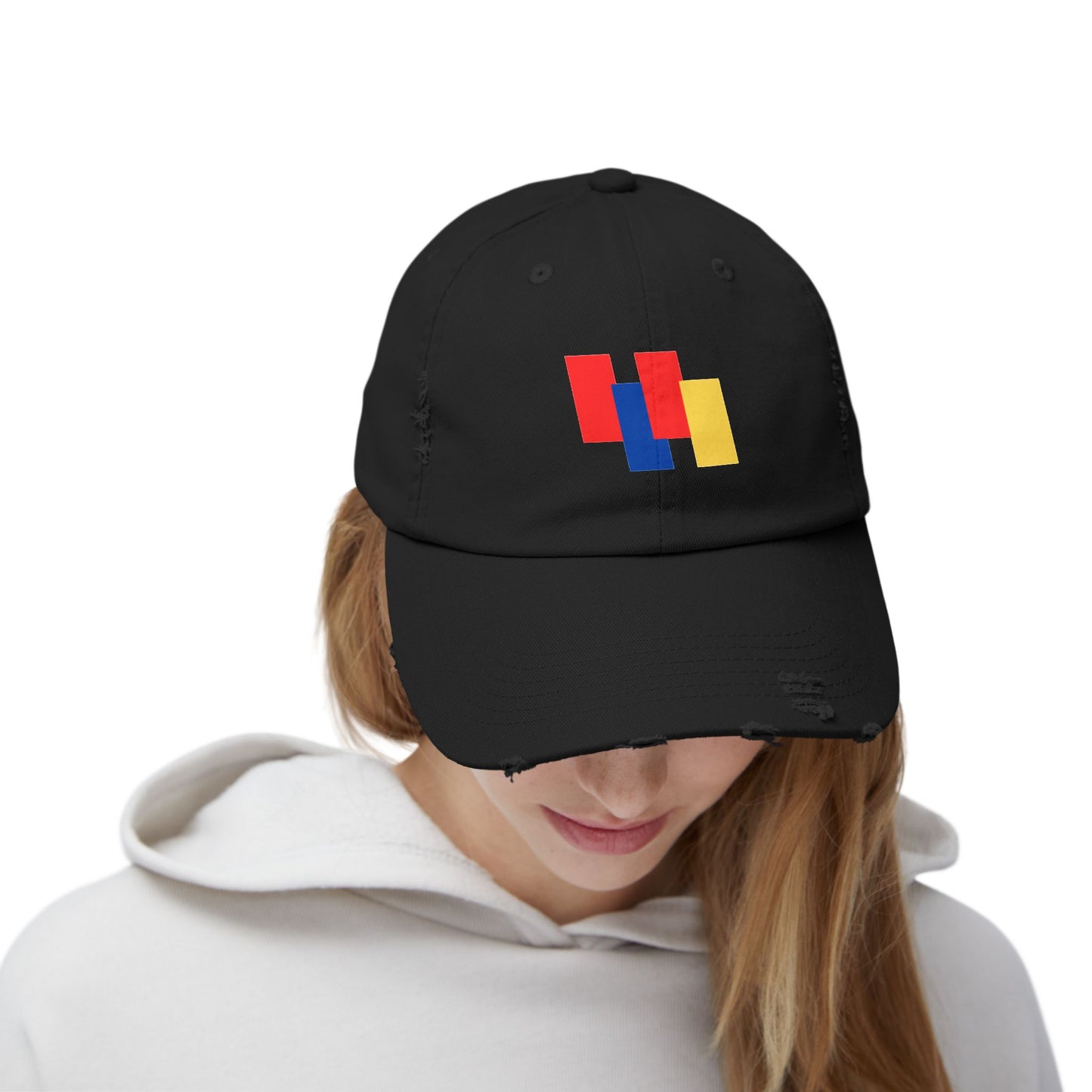 Trendy Unisex Color Block Distressed Cap - Your Go-To Summer Accessory for Casual Style