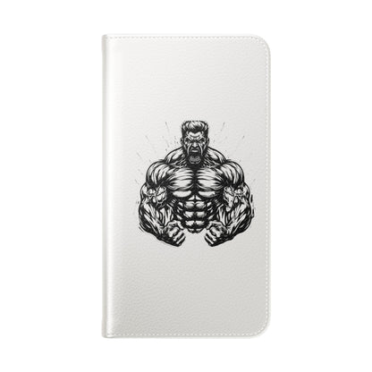 Champion's Motivational Flip Case | Inspirational Quote Phone Accessory for Fitness Enthusiasts