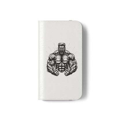 Champion's Motivational Flip Case | Inspirational Quote Phone Accessory for Fitness Enthusiasts