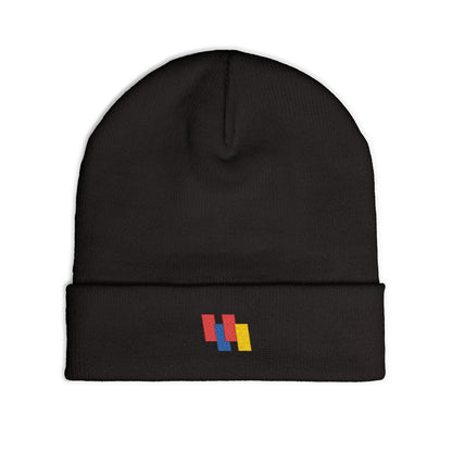 Cozy Knit Beanie - Vibrant Embroidery, Stylish Winter Hat for All, Perfect Outdoor Accessory