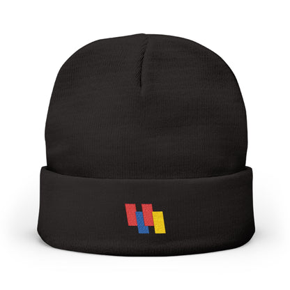 Cozy Knit Beanie - Vibrant Embroidery, Stylish Winter Hat for All, Perfect Outdoor Accessory