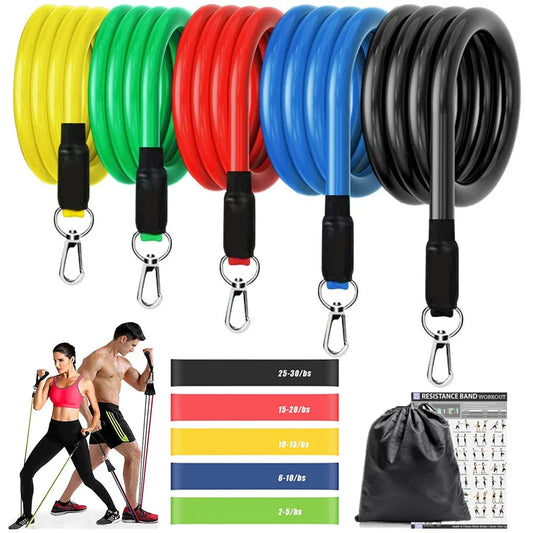 Resistance Bands Set for Full Body Workout - 16Pcs - FitFlex