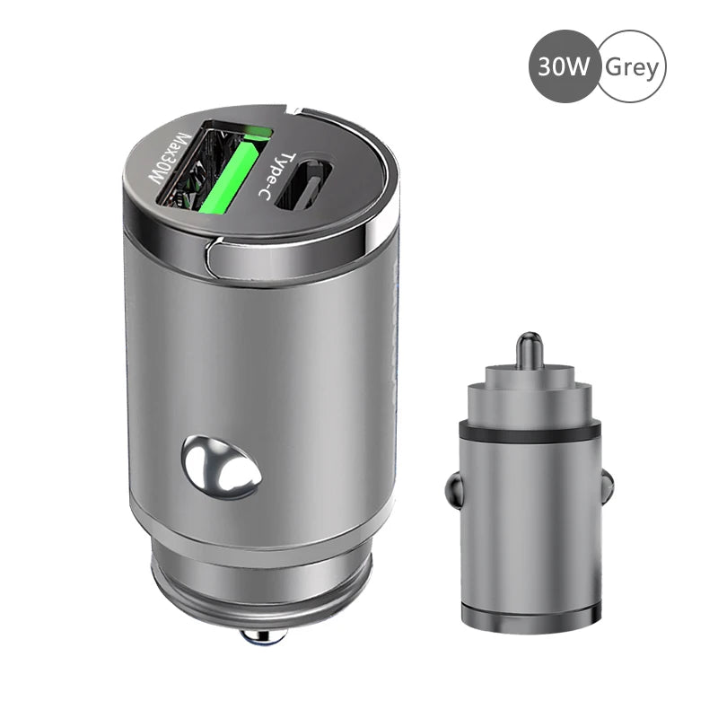 Fast Charging Car Charger Lighter - 30/100W - Mini PD USB Type C - AutoPower