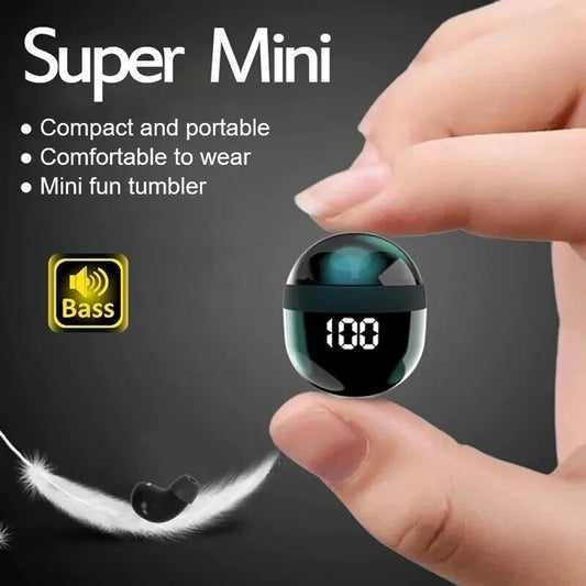 Wireless Bluetooth 5.3 Mini Headphones - Noise-Cancelling, Bass-Boosted Comfort for Sleep