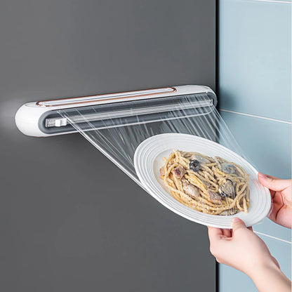 Magnetic Plastic Wrap & Aluminum Foil Dispenser with Cutter | KitchenSavvy
