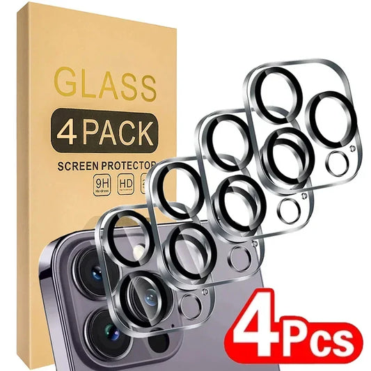 iPhone 13/14/15/16 Pro Max HD Back Camera Tempered Glass - Anti-Scratch Protection, 4PCS