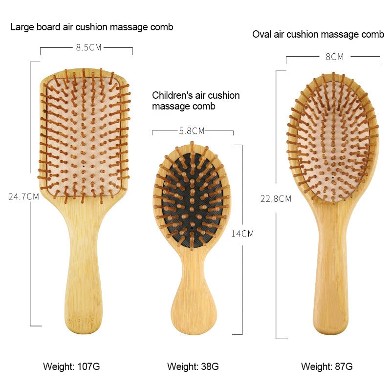 Bamboo Wooden Hair Brush | Scalp Massager for Hair Growth - BeautyBrush