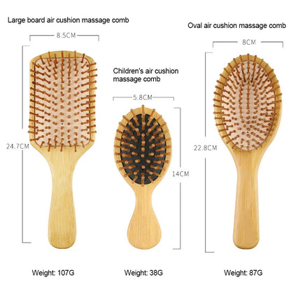 Bamboo Wooden Hair Brush | Scalp Massager for Hair Growth - BeautyBrush
