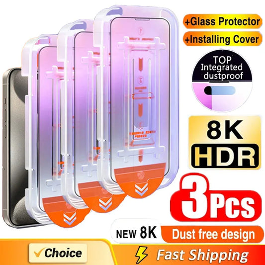 Oleophobic Coating Screen Protector for iPhone - 3 Pack