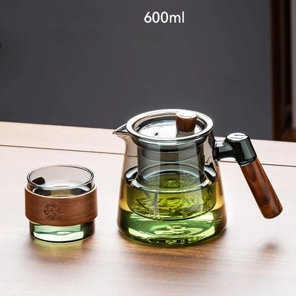 Glass Teapot Set | Stylish Design | Family Size - KitchenJoy