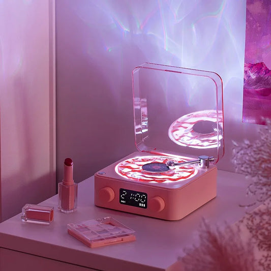 Vintage Turntable Speaker With Wireless Bluetooth Connectivity
