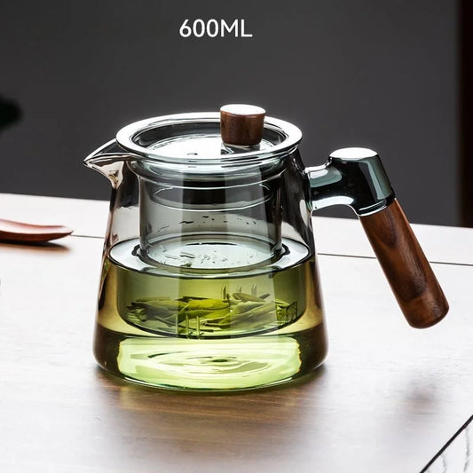 Glass Teapot Set | Stylish Design | Family Size - KitchenJoy