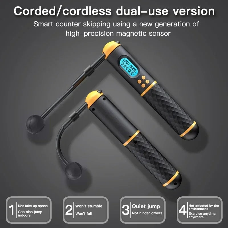 OB 2 In-1 Multi Run Skipping Rope With Digital Counter Speed