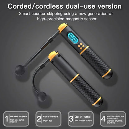 OB 2 In-1 Multi Run Skipping Rope With Digital Counter Speed