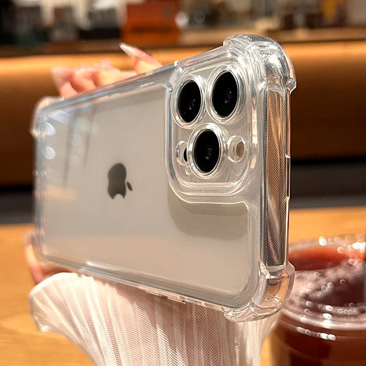Luxury Bumper Case for iPhone 15/14/13/12/11 Pro Max - Shockproof & Transparent