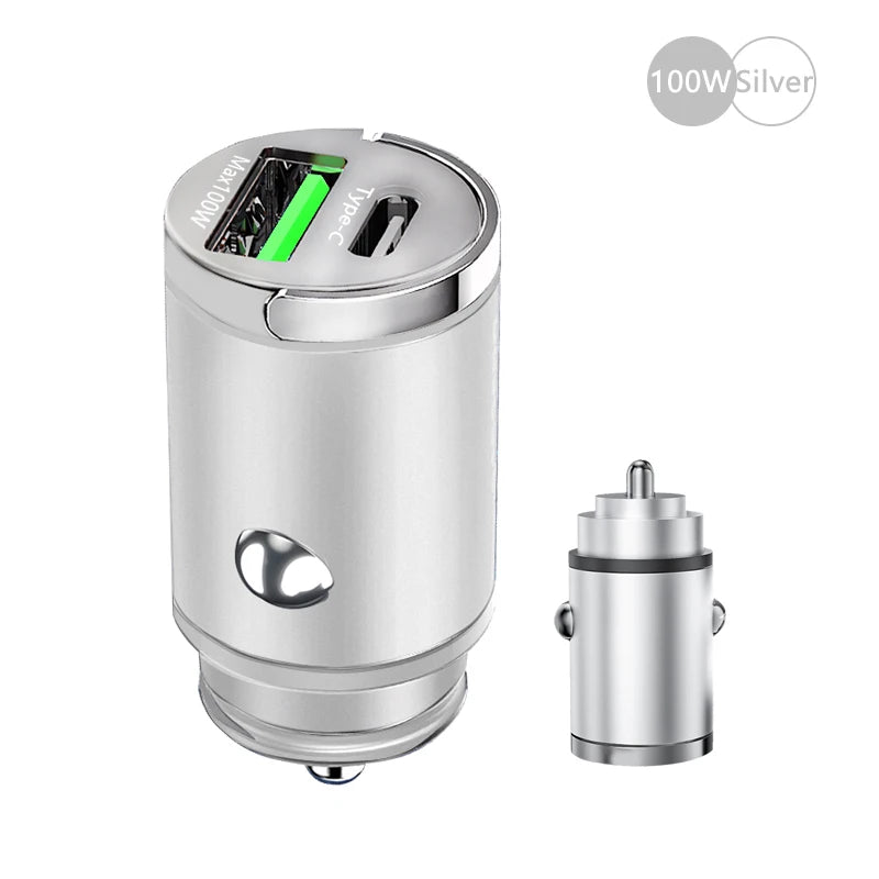 Fast Charging Car Charger Lighter - 30/100W - Mini PD USB Type C - AutoPower