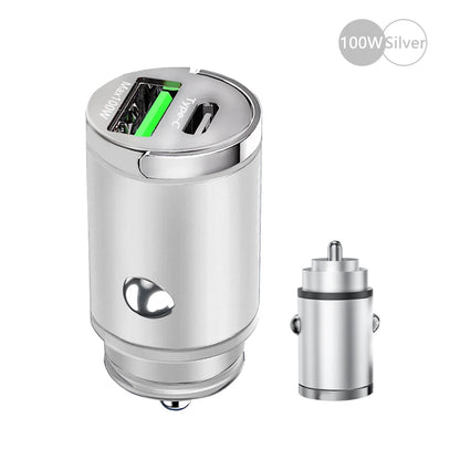 Fast Charging Car Charger Lighter - 30/100W - Mini PD USB Type C - AutoPower