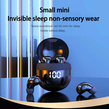 Wireless Bluetooth 5.3 Mini Headphones - Noise-Cancelling, Bass-Boosted Comfort for Sleep