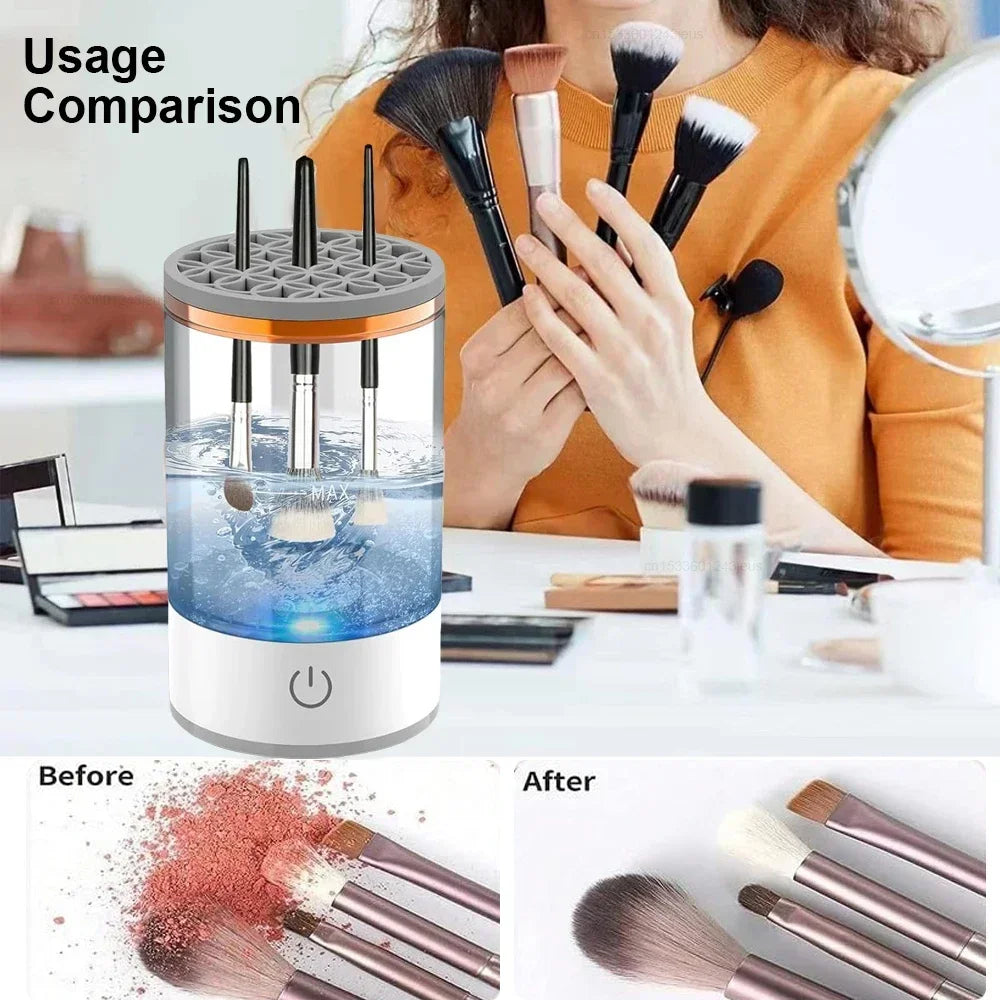 Effortless Electric Makeup Brush Cleaner - Rechargeable & Automatic