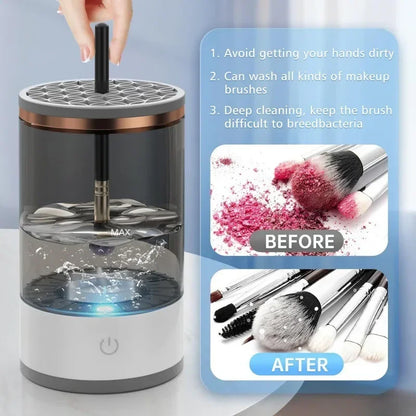 Effortless Electric Makeup Brush Cleaner - Rechargeable & Automatic