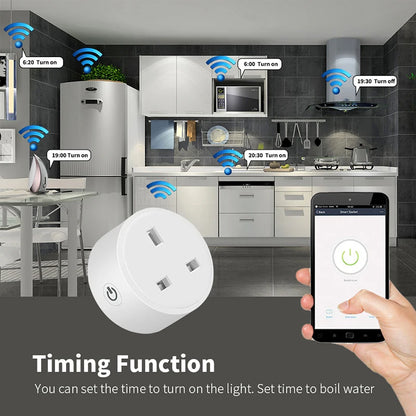 Smart WiFi Plug with Power Monitor - 20A UK Socket